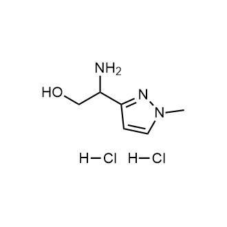 2-氨基-2-(1-甲基-1H-吡唑-3-基)乙烷-1-醇二盐酸盐结构式