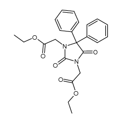 diethyl 5,5-diphenyl-1,3-hydantoin acetate结构式
