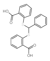 Benzoic acid,2,2'-[(phenylmethylene)bis(thio)]bis- Structure