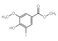 4-羟基-3-碘-5-甲氧基苯甲酸甲酯结构式