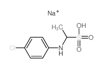 Ethanesulfonic acid,1-[(4-chlorophenyl)amino]-, sodium salt (1:1) structure
