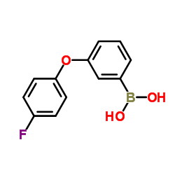 3-(4-Fluorophenoxy)phenylboronic acid Structure