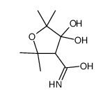 4,4-dihydroxy-2,2,5,5-tetramethyloxolane-3-carboxamide结构式