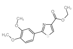 2-(3,4-二甲氧基苯基)噻唑-4-羧酸乙酯结构式