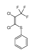(1,2-dichloro-3,3,3-trifluoroprop-1-enyl)sulfanylbenzene结构式