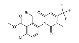 methyl 2-bromomethyl-6-chloro-3-[1-methyl-6-trifluoromethyl-2,4(1H,3H)-pyrimidinedion-3-yl]benzoate Structure
