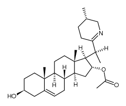 16,28-Secosolanida-5,22(28)-diene-3β,16α-diol 16-acetate structure