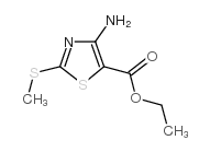 4-氨基-2-(甲硫基)噻唑-5-羧酸乙酯结构式