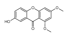 7-hydroxy-1,3-dimethoxy-9H-xanthen-9-one结构式