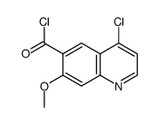 4-chloro-7-methoxyquinoline-6-carbonyl chloride结构式