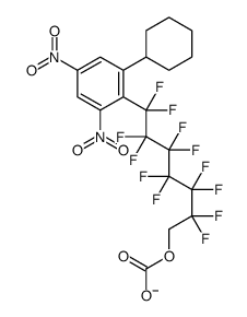 [7-(2-cyclohexyl-4,6-dinitrophenyl)-2,2,3,3,4,4,5,5,6,6,7,7-dodecafluoroheptyl] carbonate Structure