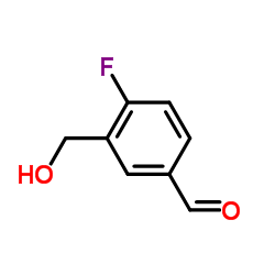 4-氟-3-(羟基甲基)苯甲醛结构式