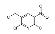 2,6-二氯-3-(氯甲基)-5-硝基吡啶结构式