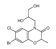 7-bromo-6-chloro-4-(2,3-dihydroxypropyl)-2-methyl-1,4-benzoxazin-3-one Structure