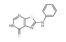 8-anilino-9-thia-2,4,7-triazabicyclo[4.3.0]nona-2,7,10-triene-5-thione结构式
