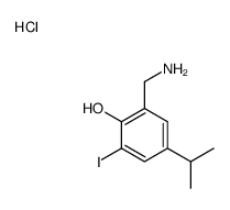 2-(aminomethyl)-6-iodo-4-propan-2-ylphenol,hydrochloride结构式