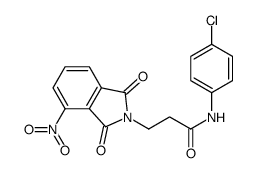 N-(4-chlorophenyl)-3-(4-nitro-1,3-dioxoisoindol-2-yl)propanamide结构式