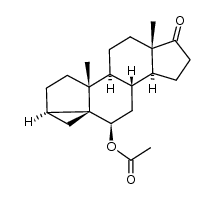 6β-acetoxy-3α,5α-cycloandrostan-17-one结构式