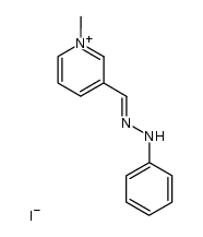 1-methyl-3-((2-phenylhydrazono)methyl)pyridin-1-ium iodide结构式