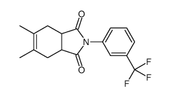 5,6-dimethyl-2-[3-(trifluoromethyl)phenyl]-3a,4,7,7a-tetrahydroisoindole-1,3-dione结构式