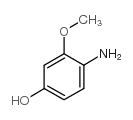 3-甲氧基-4-氨基苯酚结构式