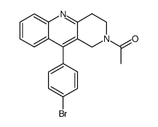 2-acetyl-10-(4-bromo-phenyl)-1,2,3,4-tetrahydro-benzo[b][1,6]naphthyridine结构式