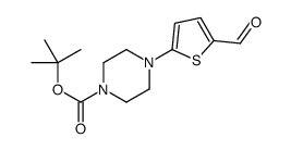 叔丁基 4-(5-甲酰基-2-噻吩)哌嗪-1-羧酸结构式