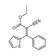 ethyl 2-cyano-3-phenyl-3-thiophen-2-ylprop-2-enoate结构式