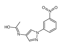 N-[1-(3-nitrophenyl)pyrazol-4-yl]acetamide结构式