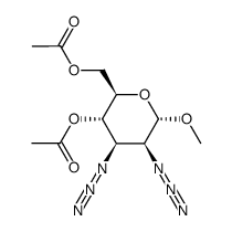 methyl 4,6-di-O-acetyl-2,3-diazido-2,3-dideoxy-α-D-mannopyranoside Structure
