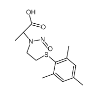 N-nitroso-N-[2-[(2,4,6-trimethylphenyl)thio]ethyl]alanine结构式