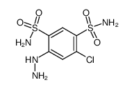 4-Chloro-6-hydrazino-1,3-benzenedisulfonamide结构式