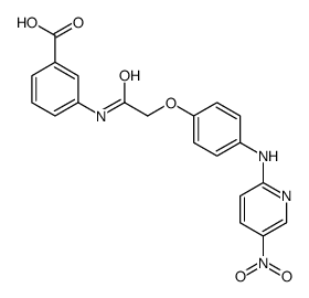 3-(2-(4-(5-硝基吡啶-2-基氨基)苯氧基)乙酰氨基)苯甲酸结构式