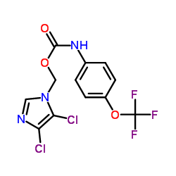 4,5-Dichloro-1-[({[4-(trifluoromethoxy)phenyl]carbamoyl}oxy)methyl]-1H-imidazole结构式