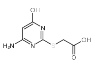 (4-amino-6-hydroxy-pyrimidin-2-ylsulfanyl)-acetic acid Structure