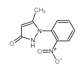 5-甲基-1-(2-硝基苯基)吡唑-3-酮结构式