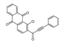 1-chloro-2-(3-phenylprop-2-ynoyl)anthracene-9,10-dione结构式