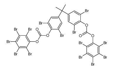 1,1'-(1-Methylethylidene)bis(2,6-dibromo-4,1-phenylene)bis[(oxycarbonyl)oxy]bis(2,3,4,5,6-pentabromobenzene) Structure
