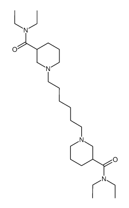1,6-bis(3-(N,N-diethylcarbamoyl)piperidino)hexane structure
