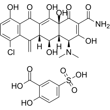 Meclocycline Sulfosalicylate Salt Structure