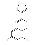 (E)-3-(2,4-dichlorophenyl)-1-thiophen-2-yl-prop-2-en-1-one Structure