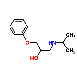 1-(异丙基氨基)-3-苯氧基-2-丙醇结构式
