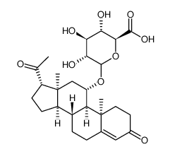 11α-羟孕酮β-D-葡萄糖醛酸结构式