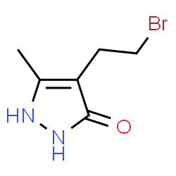 3H-Pyrazol-3-one,4-(2-bromoethyl)-1,2-dihydro-5-methyl-(9CI)结构式