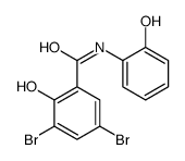 3,5-dibromo-2-hydroxy-N-(2-hydroxyphenyl)benzamide Structure