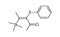 (E)-3-phenylthio-4-trimethylsilylpent-3-en-2-one结构式