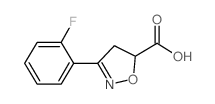 3-(2-氟苯基)-4,5-二氢异噁唑-5-羧酸结构式