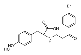 (2R)-2-[[3-(4-bromophenyl)-3-oxopropyl]amino]-3-(4-hydroxyphenyl)propanoic acid,hydrochloride结构式