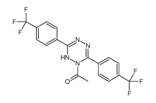 1-[3,6-bis[4-(trifluoromethyl)phenyl]-1H-1,2,4,5-tetrazin-2-yl]ethanone Structure