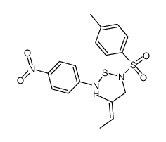 N-<(E)-2-methyl-2-butenyl>-N-<<(4-nitrophenyl)-amino>thio>-p-tosylamide Structure